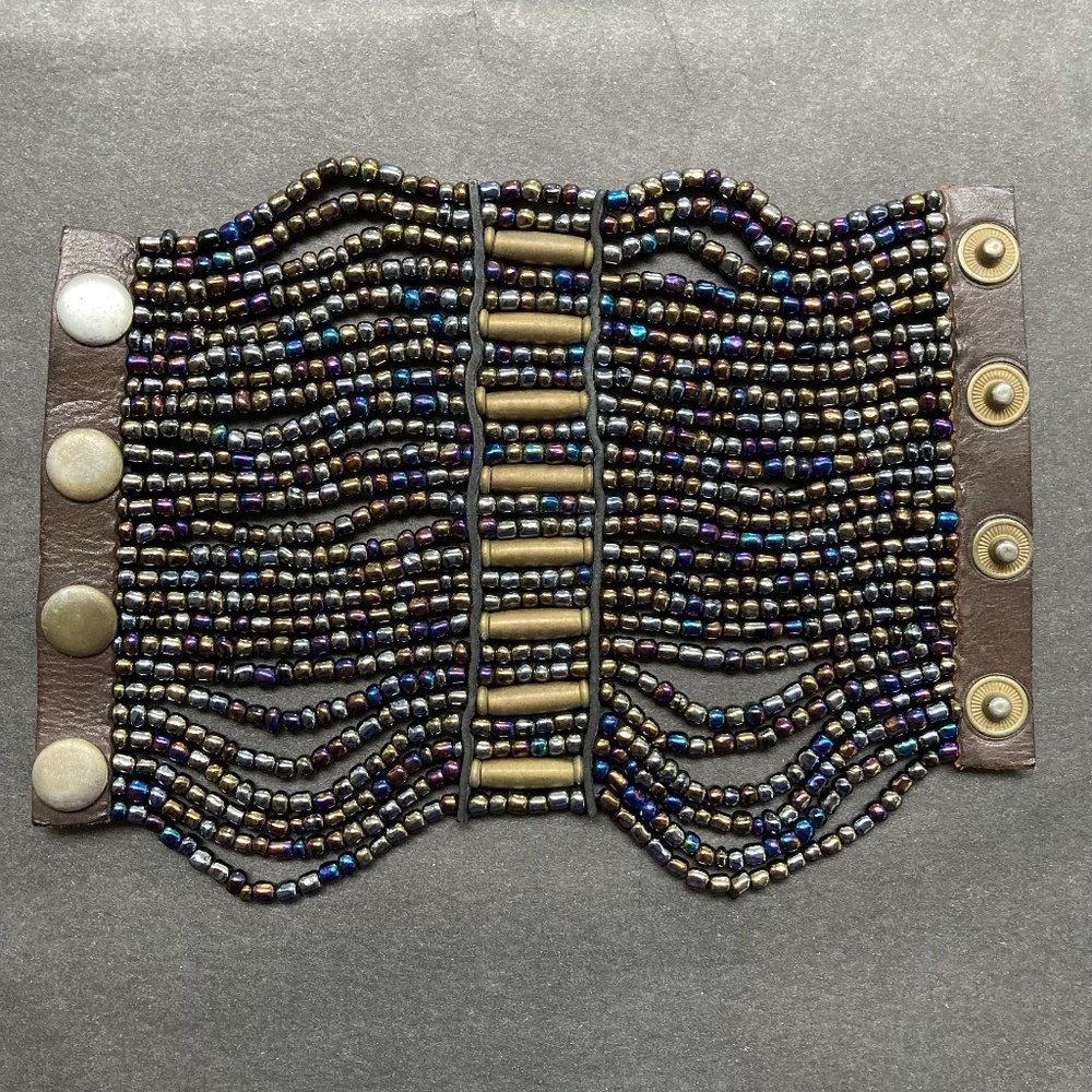 Handmade colorful Kenyan beaded bracelet